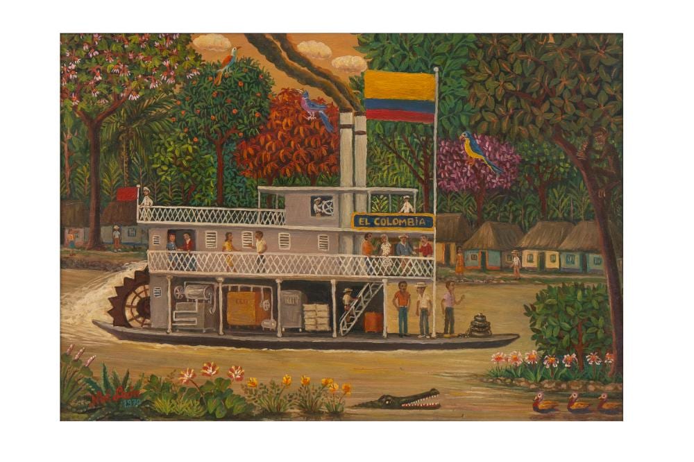 Noé León (1907-1978) S/T, 1970 Óleo sobre madera 57.5 x 40 cm comparable sale