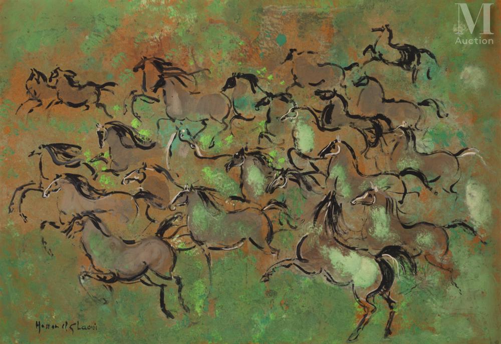 Hassan el Glaoui comparable auction result: hassan el glaoui morocco 1923 2018 horses at liberty