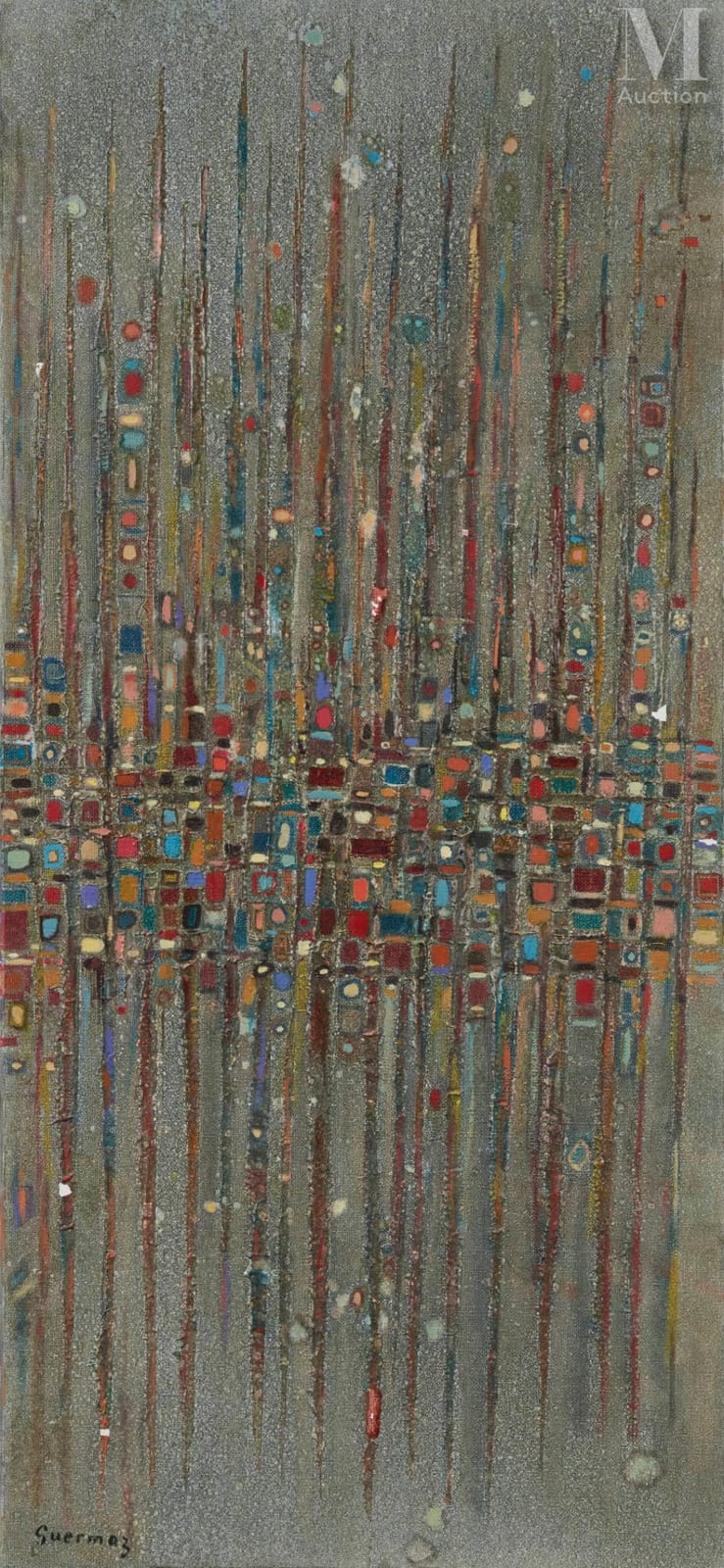 Abdelkader Guermaz comparable auction result: abdelkader guermaz algeria 1919 1996 composition 1965