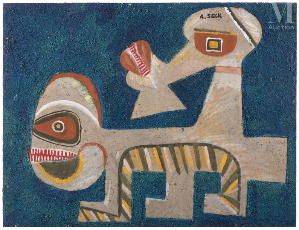 ? Amadou Seck comparable auction result: amadou seck dakar 1950 composition circa 1975