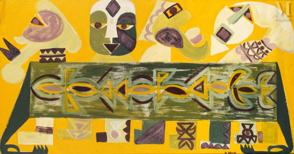 ? Amadou Seck comparable auction result: amadou seck dakar 1950 untitled