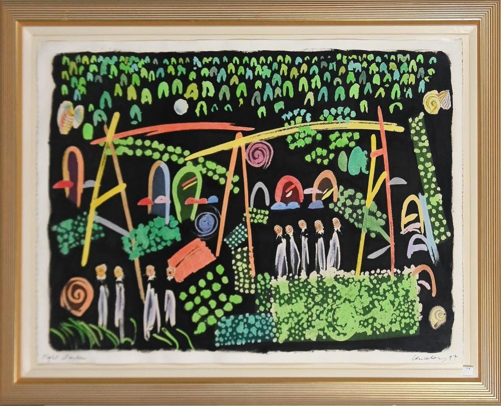 Colin Lanceley comparable auction result: colin lanceley night garden 1997