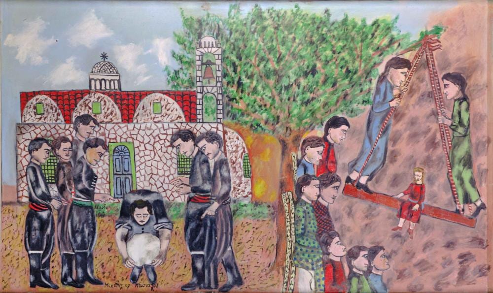 Michael Kashalos comparable auction result: michael kashalos the lifting of the stone and the swings