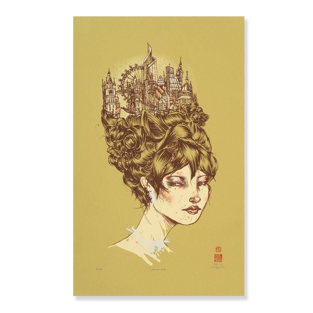 David Choe comparable auction result: david choe american 1976 london girl 2008