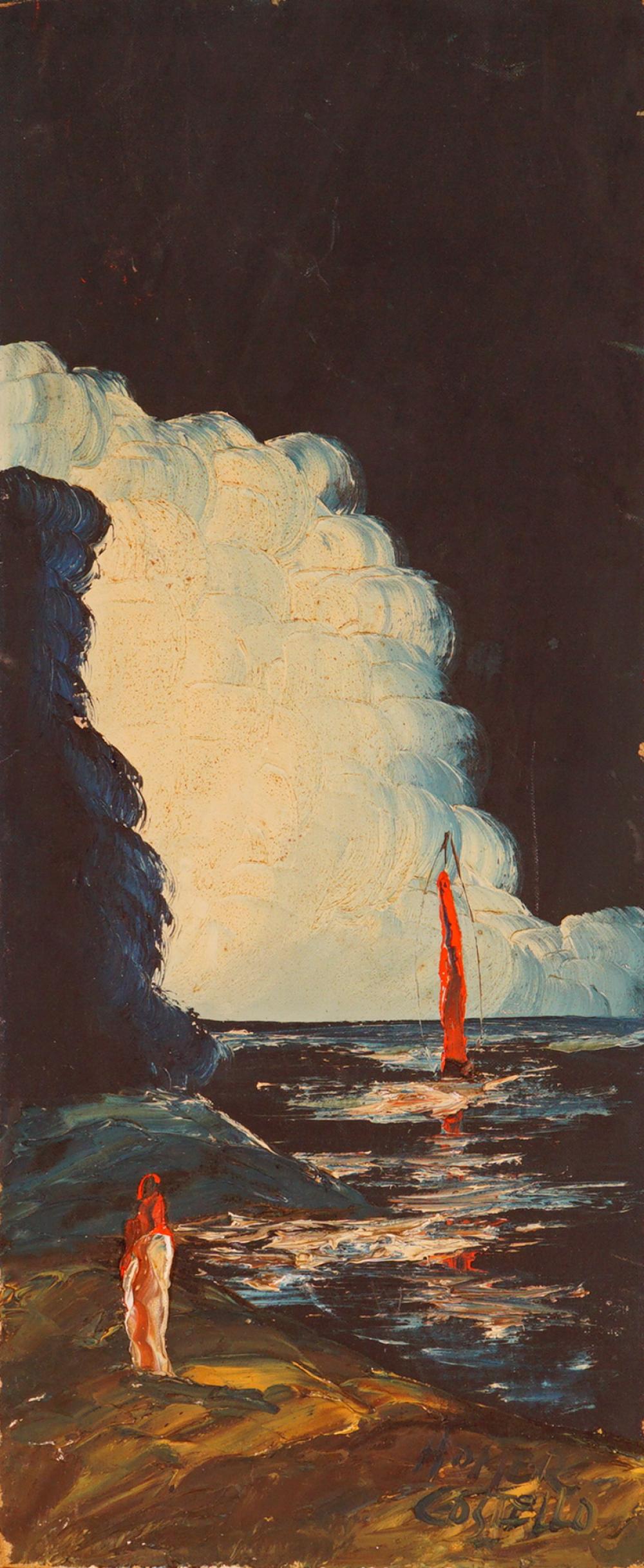 Homer Costello comparable auction result: homer costello american 1899 1977 oil on board coastal scene signed