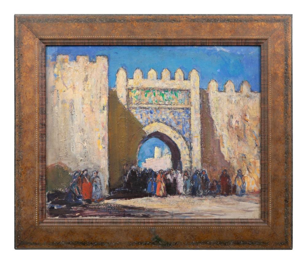 Donald Frederick Witherstine comparable auction result: donald frederick witherstine american 1895 1961 courtyard gathering moroccan arch