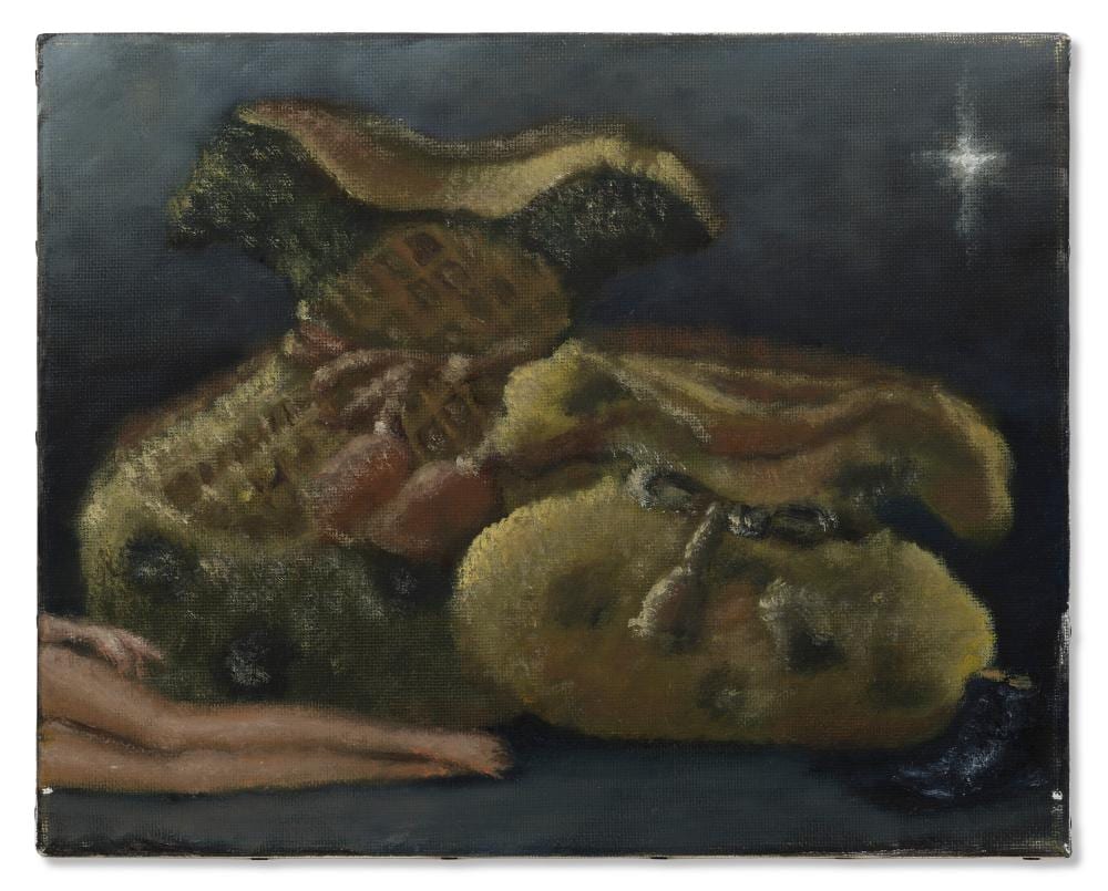 Issy Wood comparable auction result: issy wood b 1993 idea for a trust fund oil on linen9 3 8 x 11 in 2