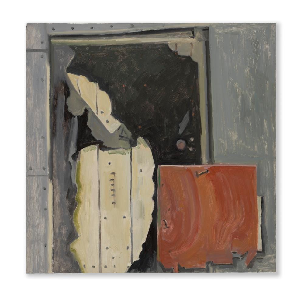 Lois Dodd comparable auction result: lois dodd b 1927 peeling door oil on masonite1315 16 x 14 in 35 4 x