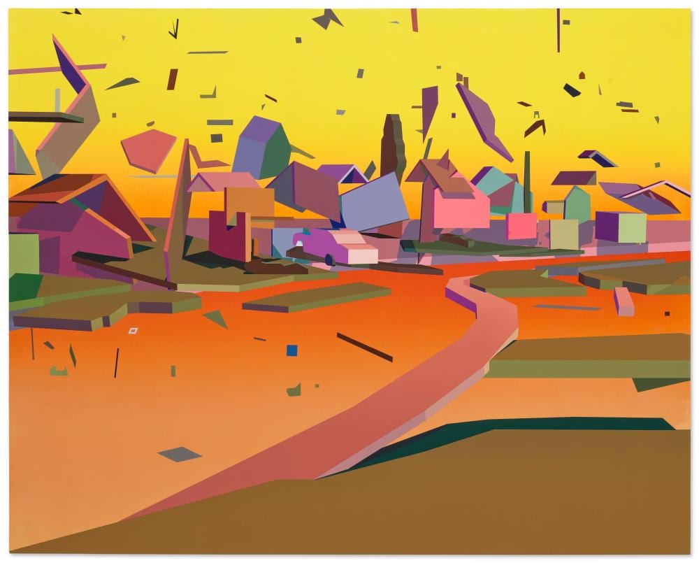 Jonathan Chapline comparable auction result: jonathan chapline b 1987 development acrylic and flashe on panel31 x