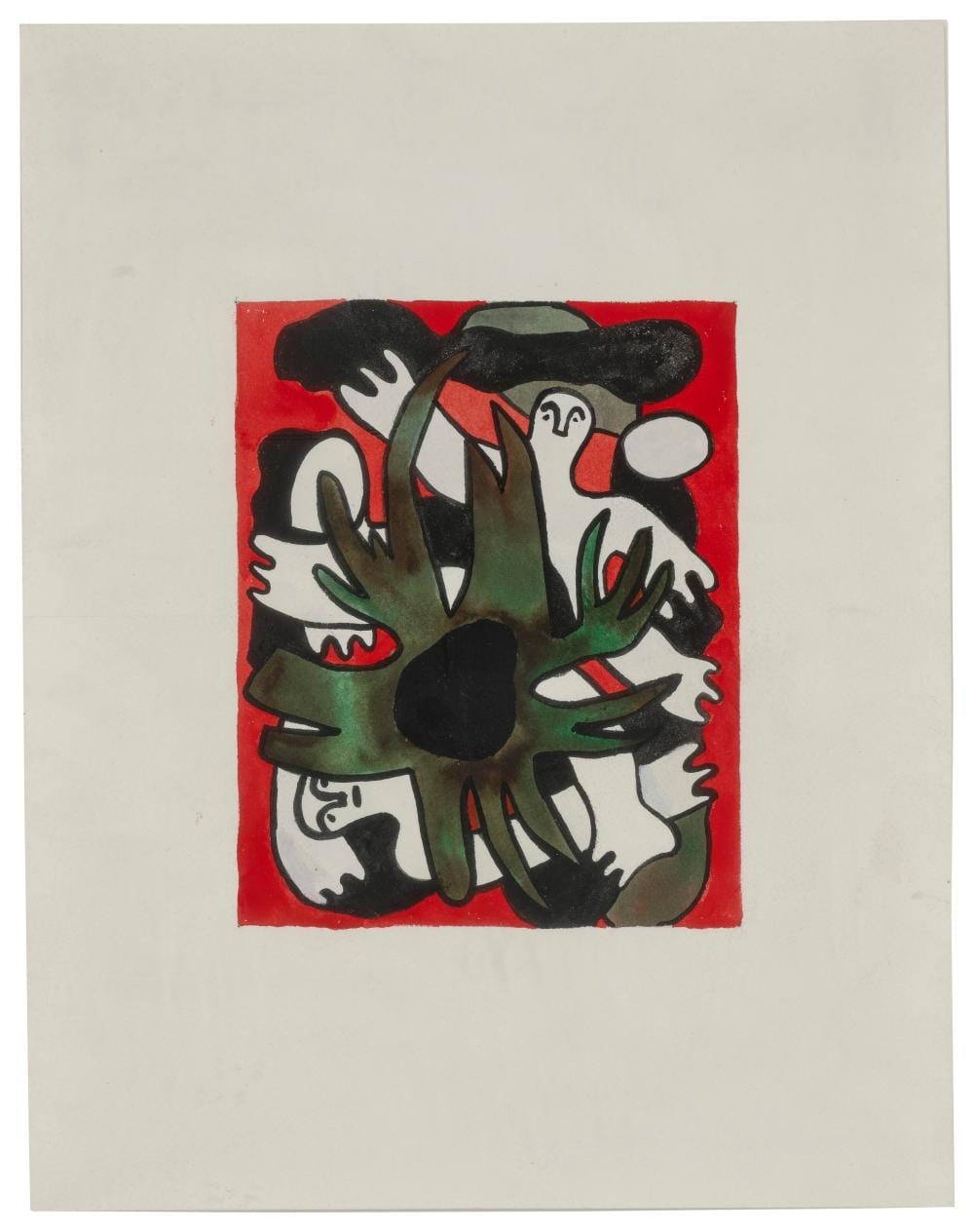 Sherrie Levine comparable auction result: sherrie levine b 1947 after fernand leger watercolor on paperimage 7
