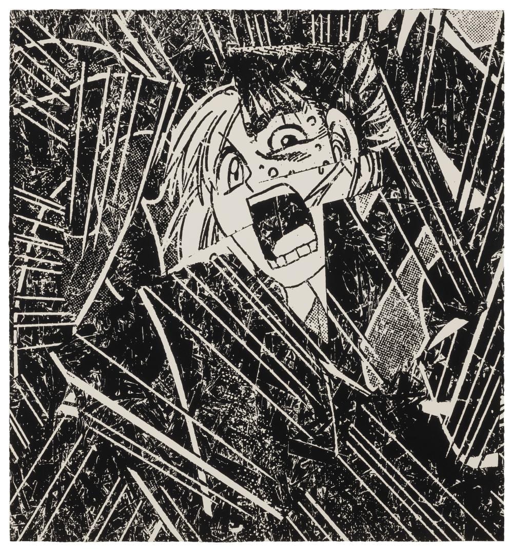 Christian Marclay comparable auction result: christian marclay b 1955 scream shrapnel woodcut33 x 31 in 84 5