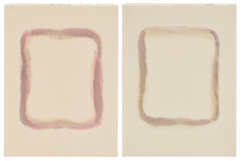 Gotthard Graubner comparable auction result: gotthard graubner 1930 2013 untitled trampolin two works oil on pap