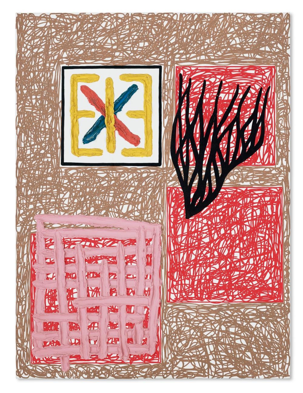 Jonathan Lasker comparable auction result: jonathan lasker b 1948 the modification of infinity oil on linen48 x 3