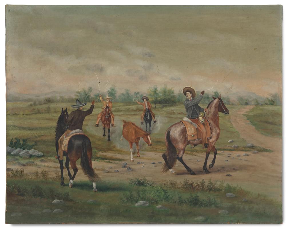 Ernesto Icaza comparable auction result: ernesto icaza 1866 1935 charros en el campo oil on canvas24 x 31 in