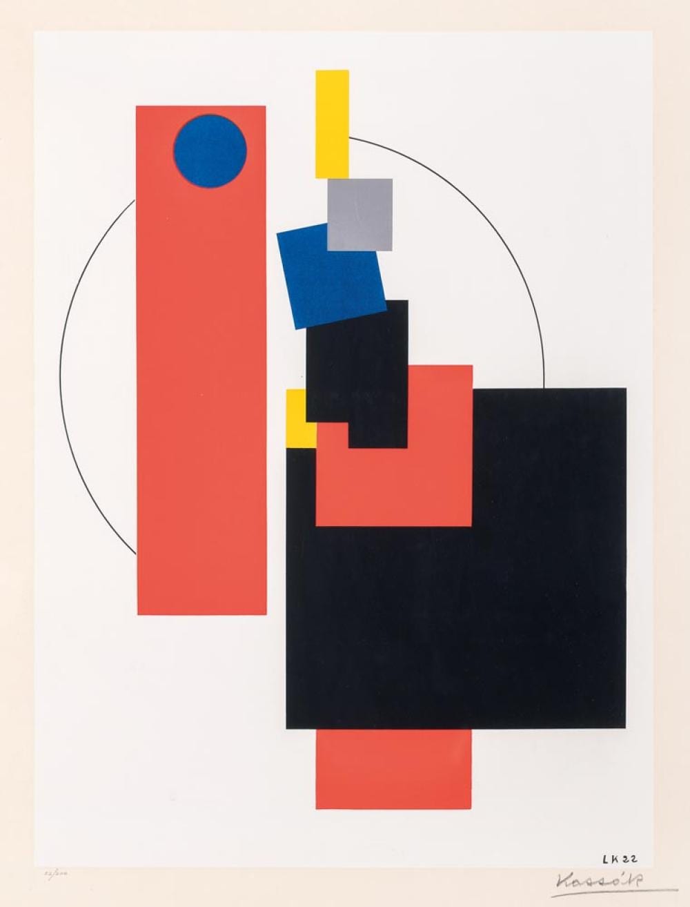 Lajos Kassák comparable auction result: lajos kass k rsek jv r 1887 budapest 1967 composition