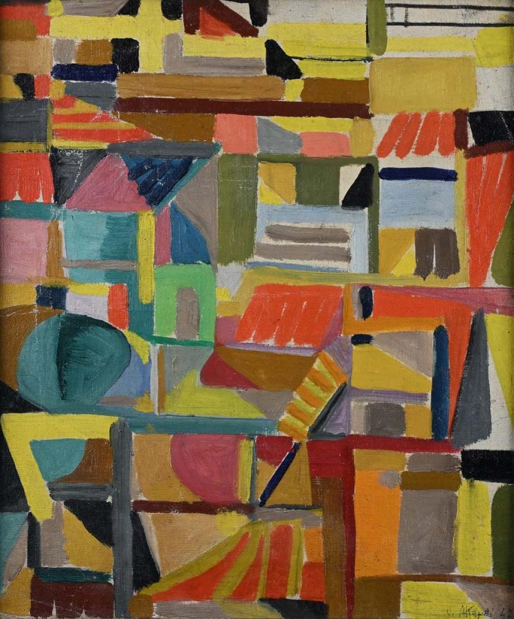 Ugo Attardi comparable auction result: ugo attardi genoa 1923 rome 2006 abstract composition 1947