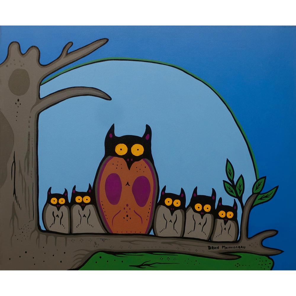 David Morrisseau comparable auction result: david morrisseau canadian b 1961 owl family