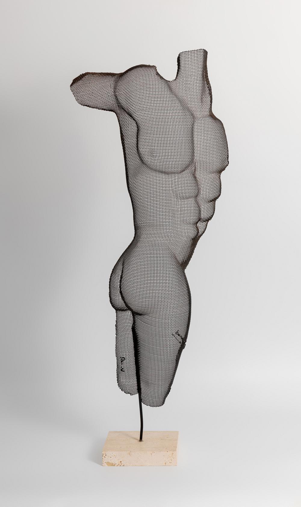 Randy Cooper comparable auction result: randy cooper united states 1942 male torso wire mesh sculpture signed