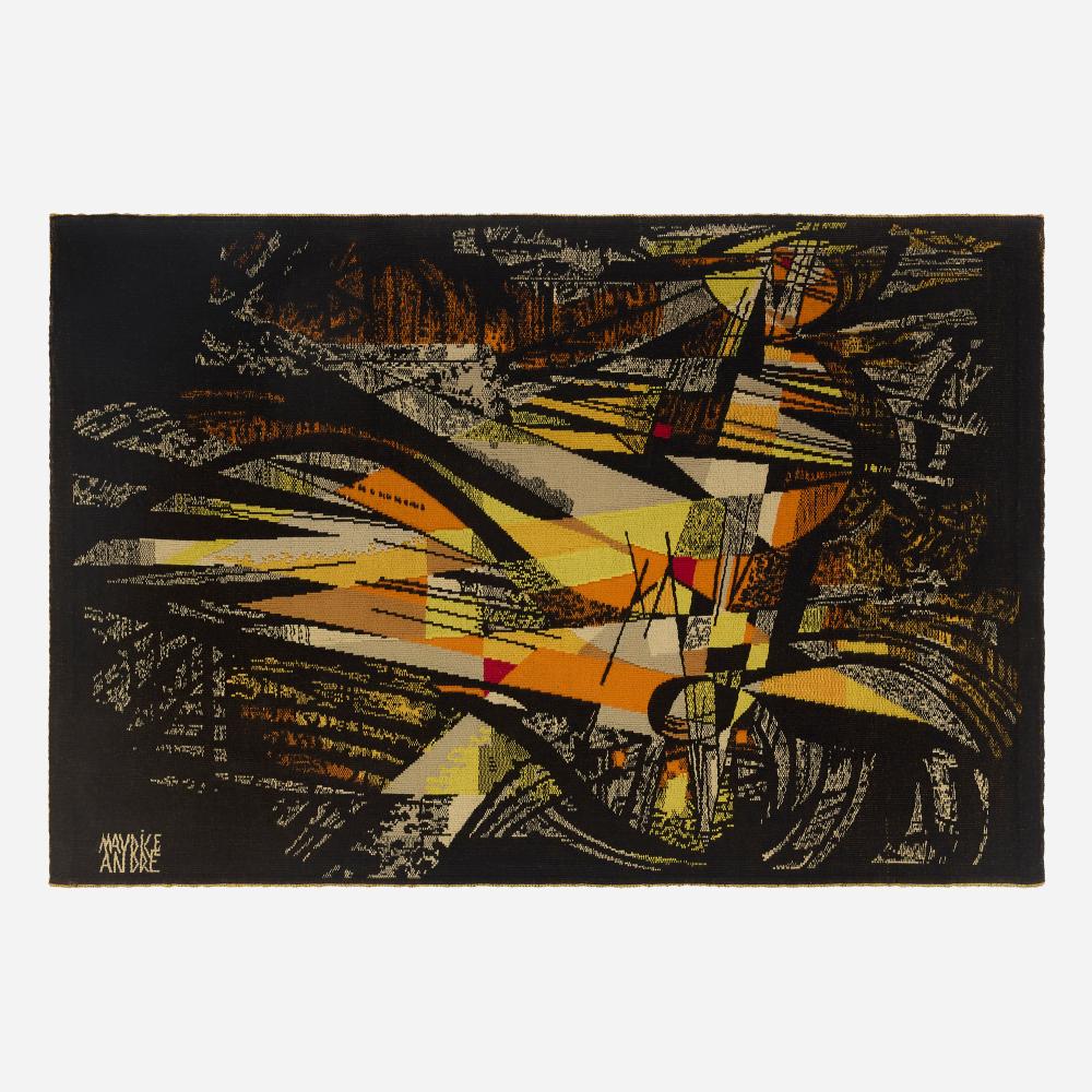 Maurice René Robert Andre comparable auction result: maurice andre tapestry