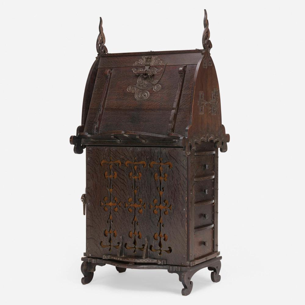 Charles Rohlfs comparable auction result: charles rohlfs fine revolving desk model 500