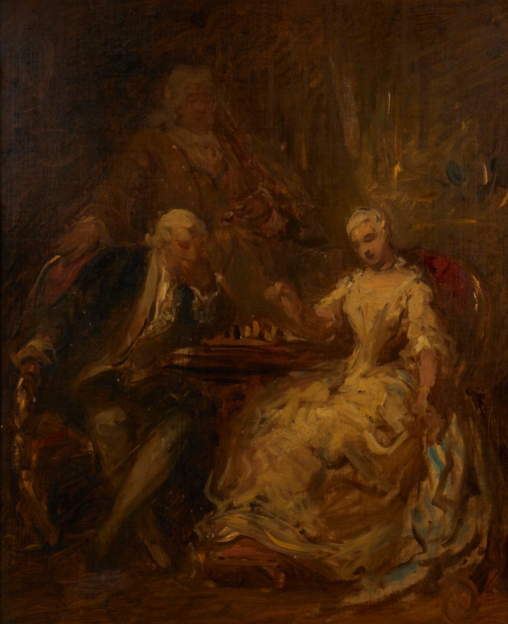charles chaplin french 1825 1891 the chess game oil on canvas 29 x 23 1 4in 74 x 59cm · Andrew Jones Auctions · 2025-12-12 Charles Chaplin comparable auction result: charles chaplin french 1825 1891 the chess game oil on canvas 29 x 23 1 4in 74 x 59cm