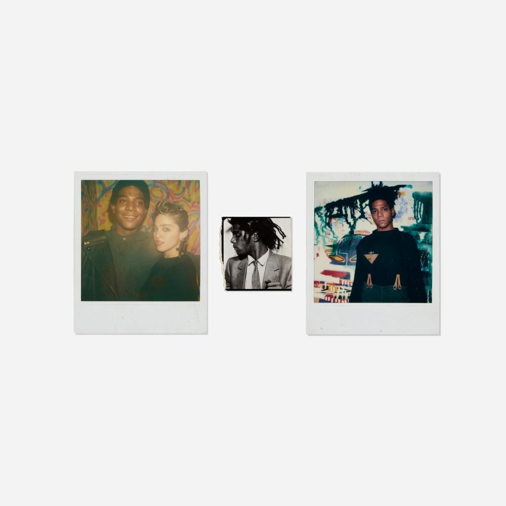 Artist Unknown, Portrait of Jean-Michel Basquiat and Madonna; Portrait of Jean-Michel Basquiat (three works) sold by Los Angeles Modern Auctions, lot 118 — auction record photograph