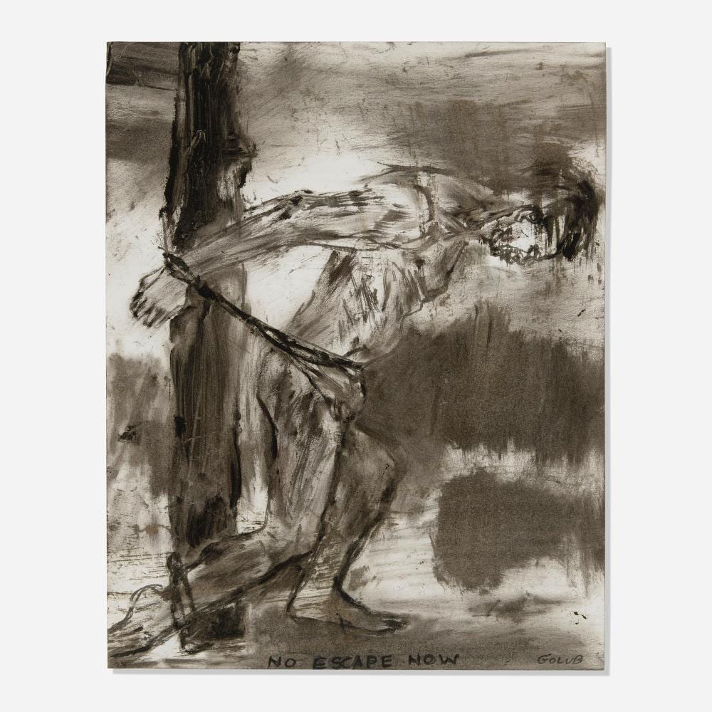 leon golub no escape now · Wright · 2025-12-11 Leon Albert Golub comparable auction result: leon golub no escape now