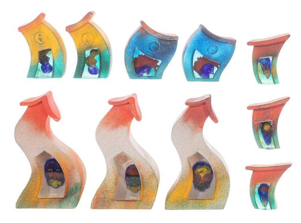 Kjell Engman for Kosta Boda Art Glass Sculpture Assortment sold by Leonard Auction, lot 354 — auction record photograph