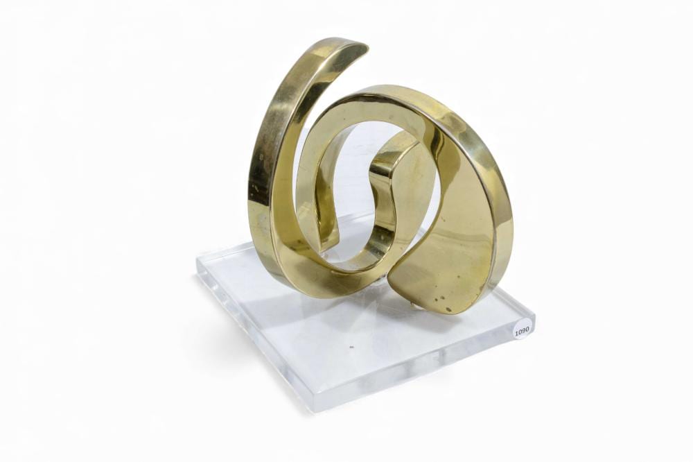 Aileen Lipkin comparable auction result: aileen lipkin sa 1933 1994 brass abstract forms signed 24cm including base