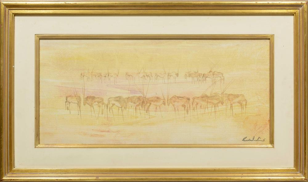 Gordon Vorster comparable auction result: gordon vorster sa 1924 1988 oil oryx signed 32 x 70