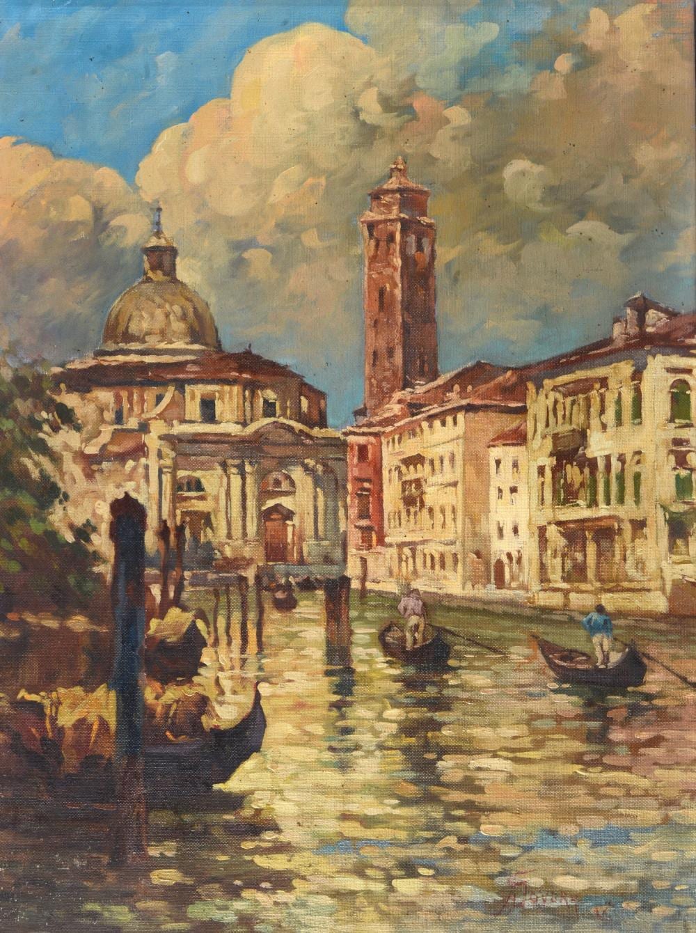 Achille Dovera comparable auction result: achille dovera milano 1838 1895 veduta della chiesa di san geremia e santa lucia a venezia
