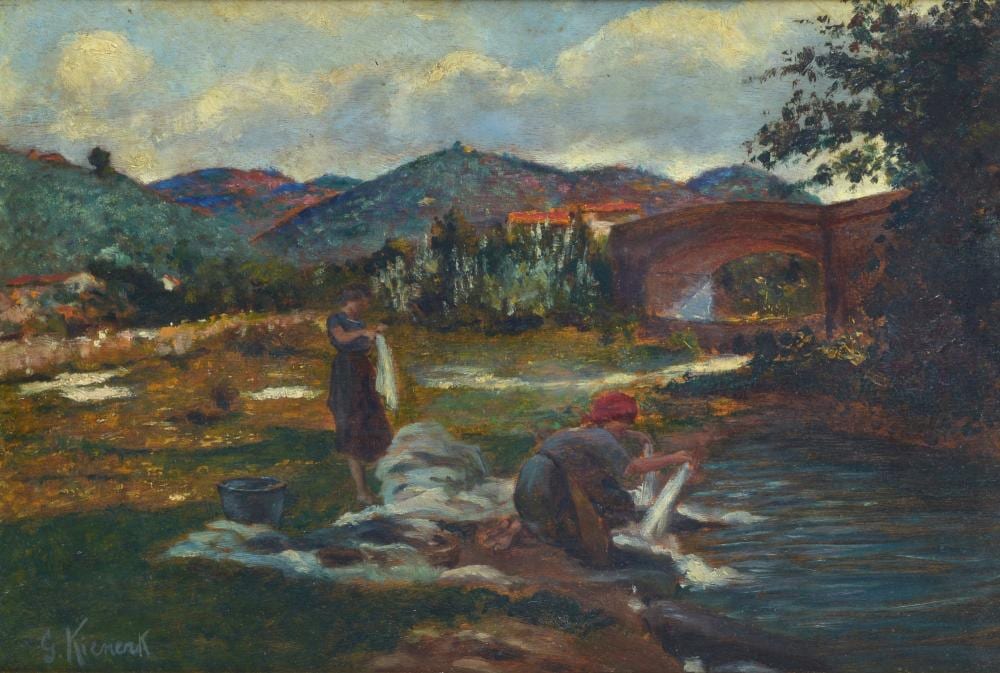 Giorgio Kienerk comparable auction result: giorgio kienerk firenze 1869 fauglia 1948 vita di campagna