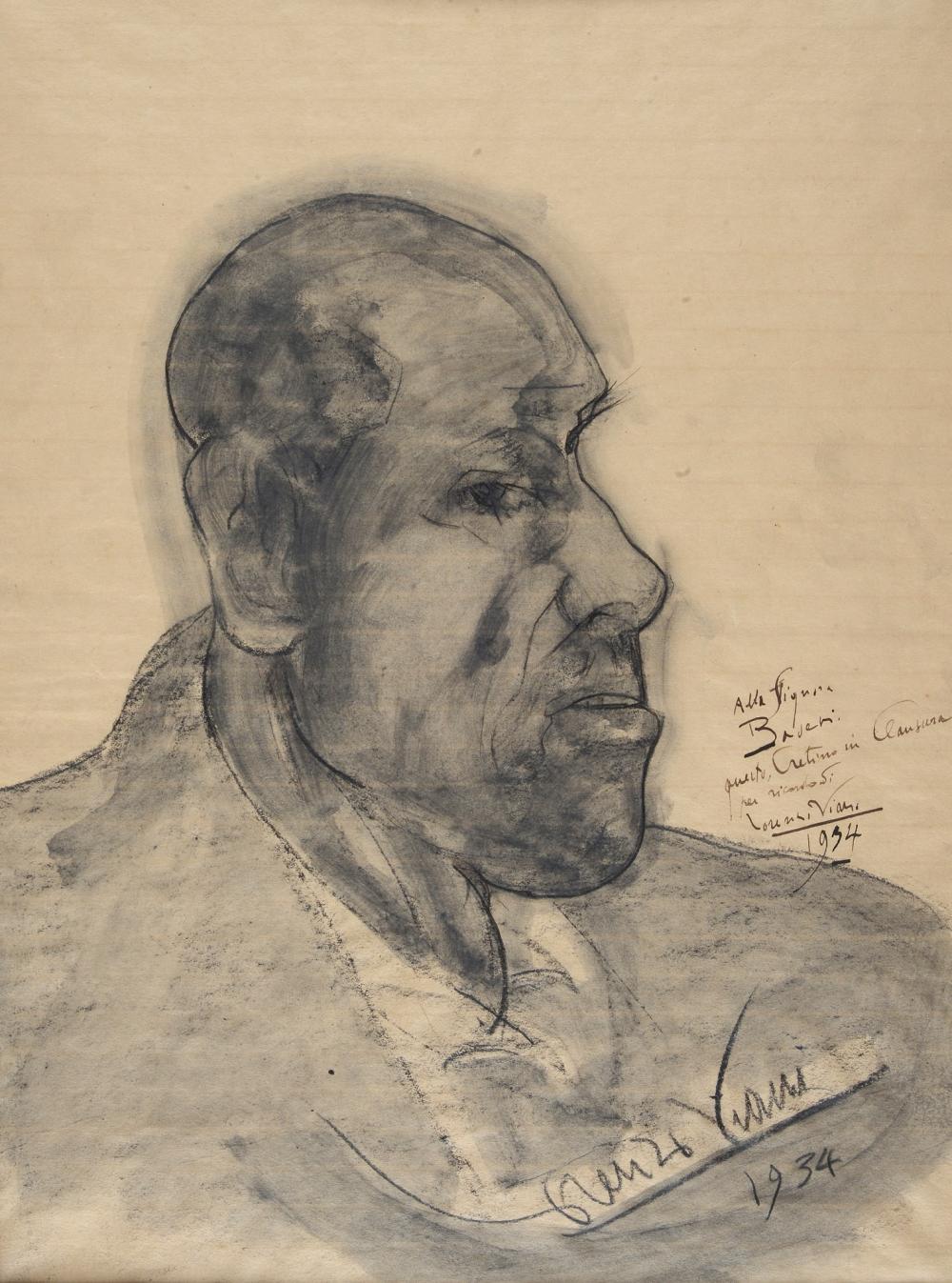 Lorenzo Viani comparable auction result: lorenzo viani viareggio 1882 ostia 1936 cretino in clausura 1934