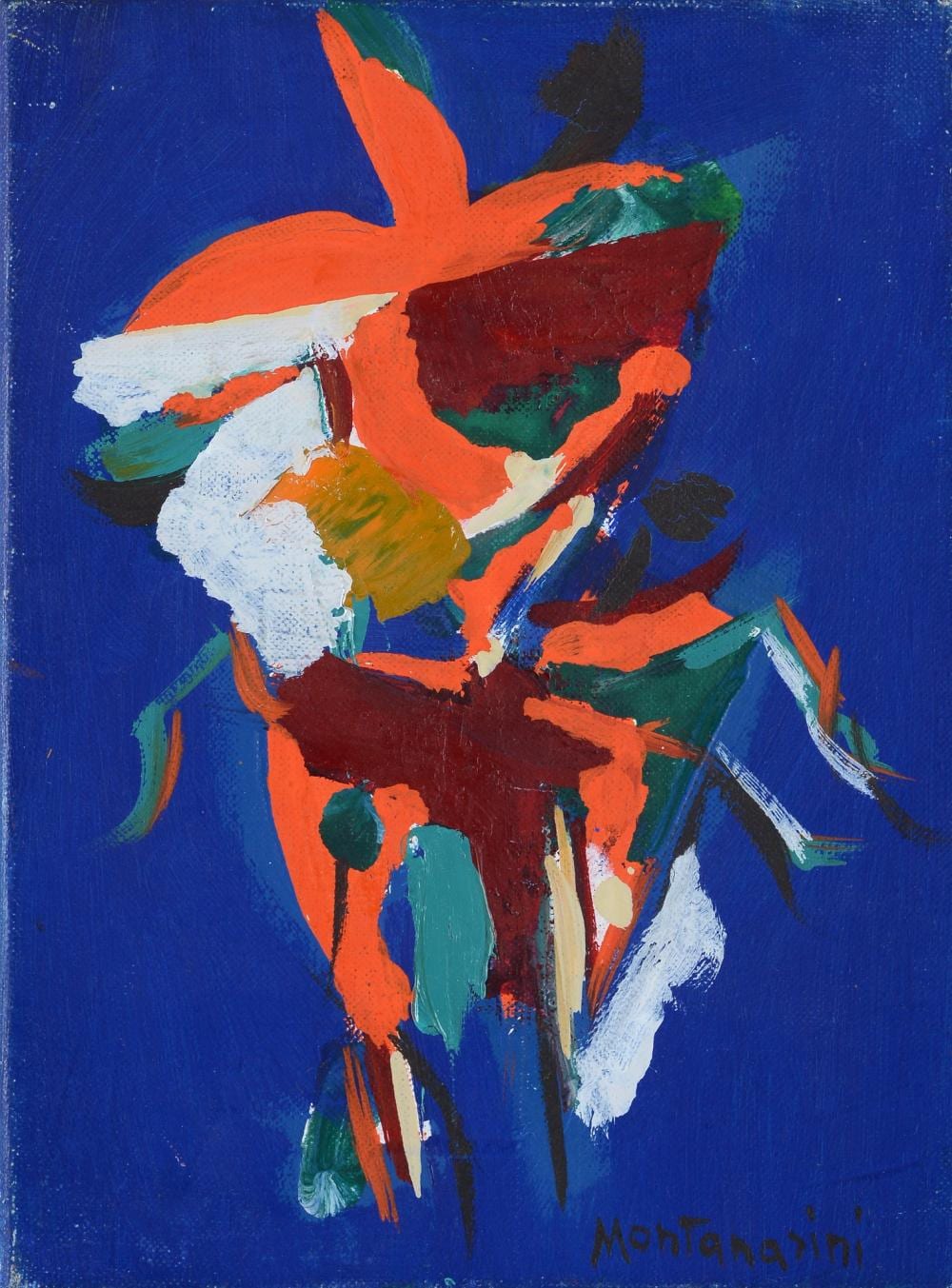 Luigi Montanarini comparable auction result: luigi montanarini firenze 1906 roma 1998 fiori rossi