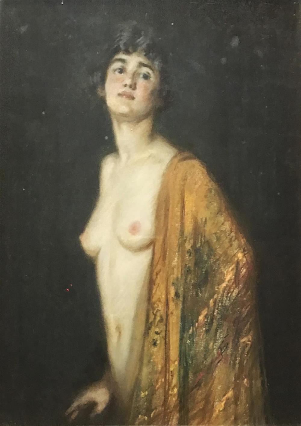 Dora Wilson comparable auction result: dora lynell wilson 1883 1946 untitled girl with golden shawl pastel signed upper right 36 x 29 cm