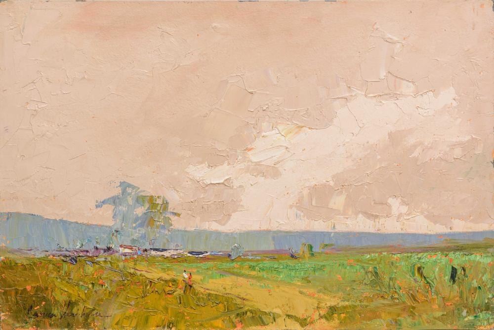 corne weidemann sa born 1977 oil landscape with figures signed 40 x 60 unframed · 5th Avenue Auctioneers · 2025-12-07 Corne Weidemann comparable auction result: corne weidemann sa born 1977 oil landscape with figures signed 40 x 60 unframed