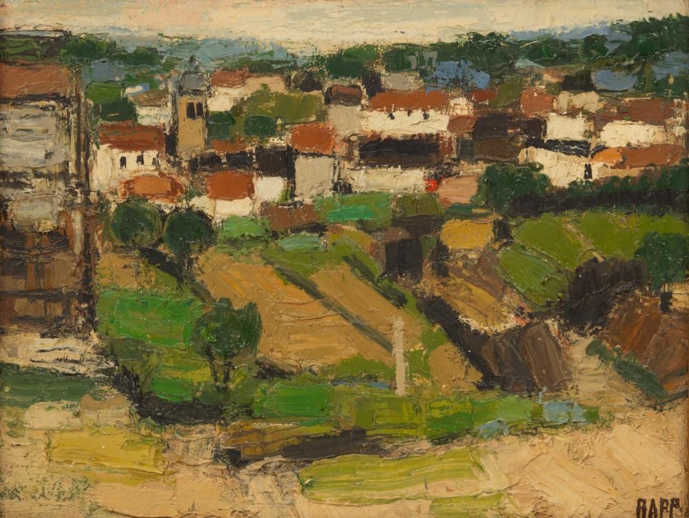 ginette rapp french 1928 1998 oil on canvas espagne spain h 6 5 w 9 frame size h 17 w 19 25 · DuMouchelles · 2025-12-19 Ginette Rapp comparable auction result: ginette rapp french 1928 1998 oil on canvas espagne spain h 6 5 w 9 frame size h 17 w 19 25