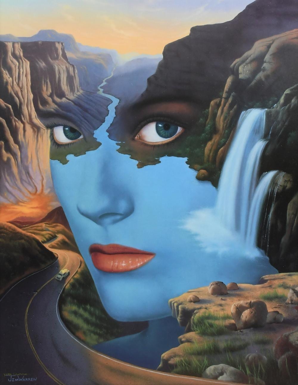 Jim Warren comparable auction result: jim warren signed print mother nature