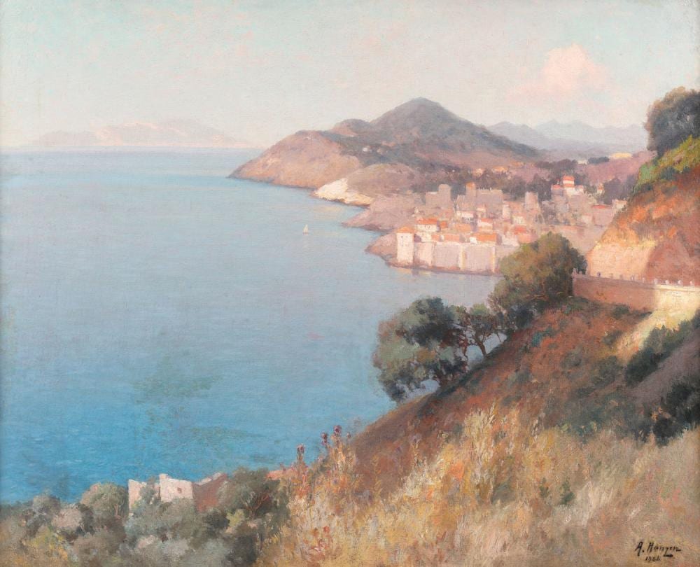 Alexis Hanzen comparable auction result: alexis hanzen 1876 1937 dubrovnik bay 1926