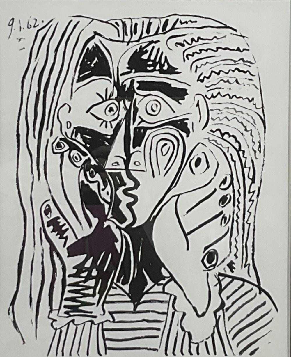 Pablo Ruiz Picasso "Visage" Print On Paper sold by EJ'S Auction & Appraisal, lot 1199 — auction record photograph