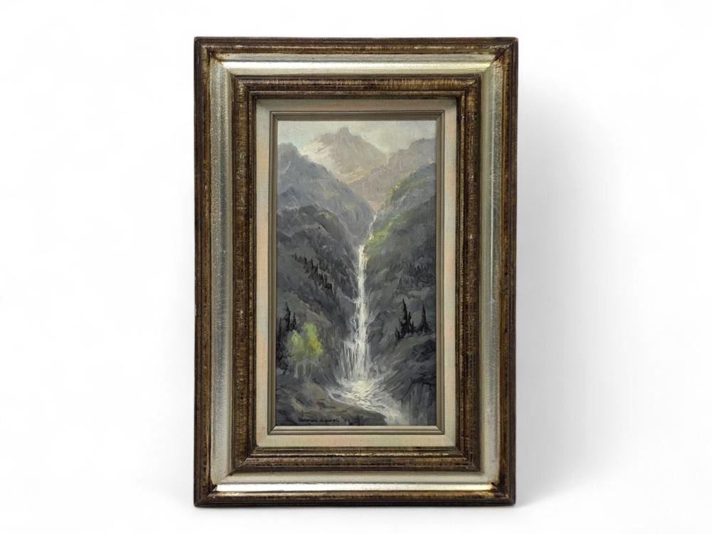 Norman Lowell comparable auction result: norman lowell valdez falls oil painting