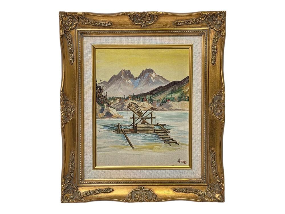 ellen henne goodale oil painting of a fish wheel · Alaska Premier Auctions & Appraisals · 2025-12-06 Ellen Henne Goodale comparable auction result: ellen henne goodale oil painting of a fish wheel