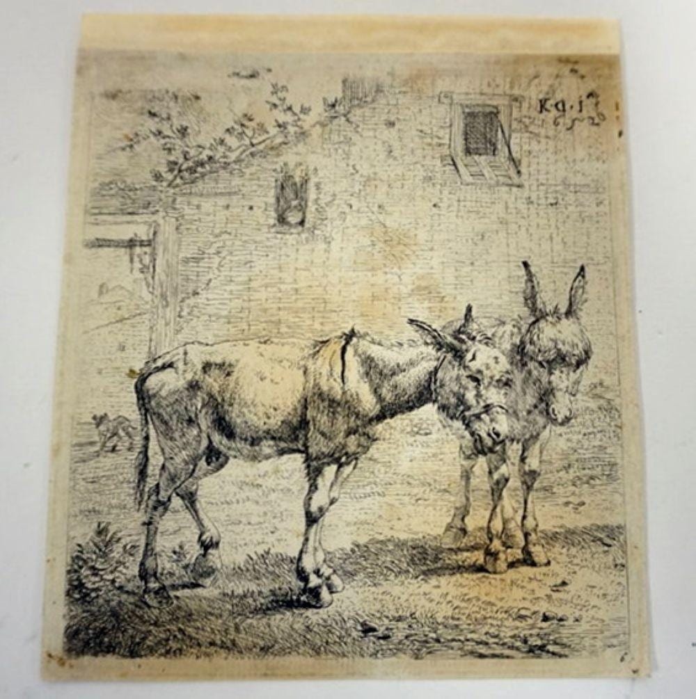 karel dujardin etching · Dennis Auction Service · 2025-12-12 Karel DuJardin comparable auction result: karel dujardin etching