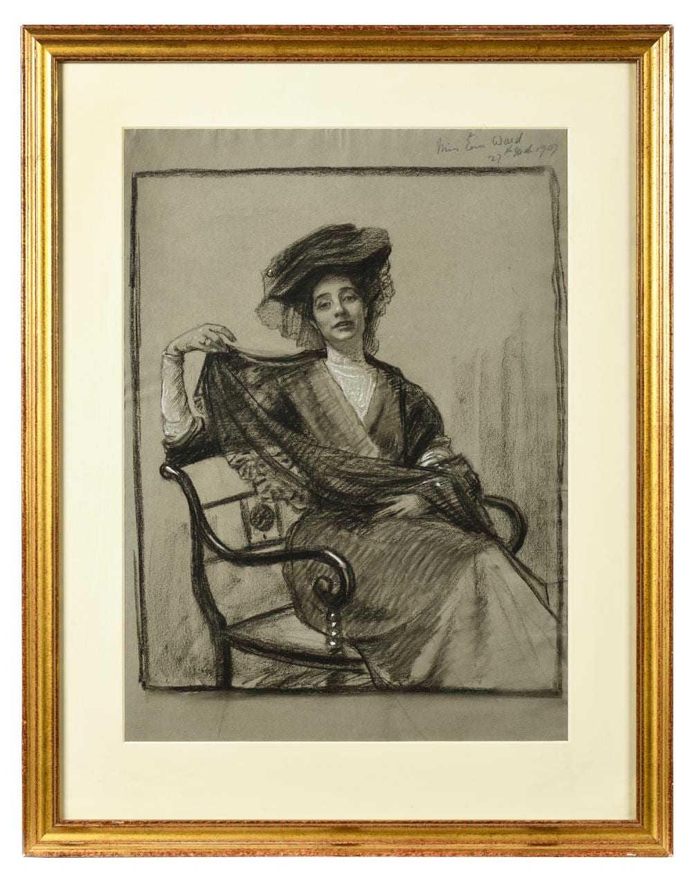 Alexander Mann comparable auction result: alexander mann 1853 1908 attribu miss eva ward tenant son ch le 27 mars 1907