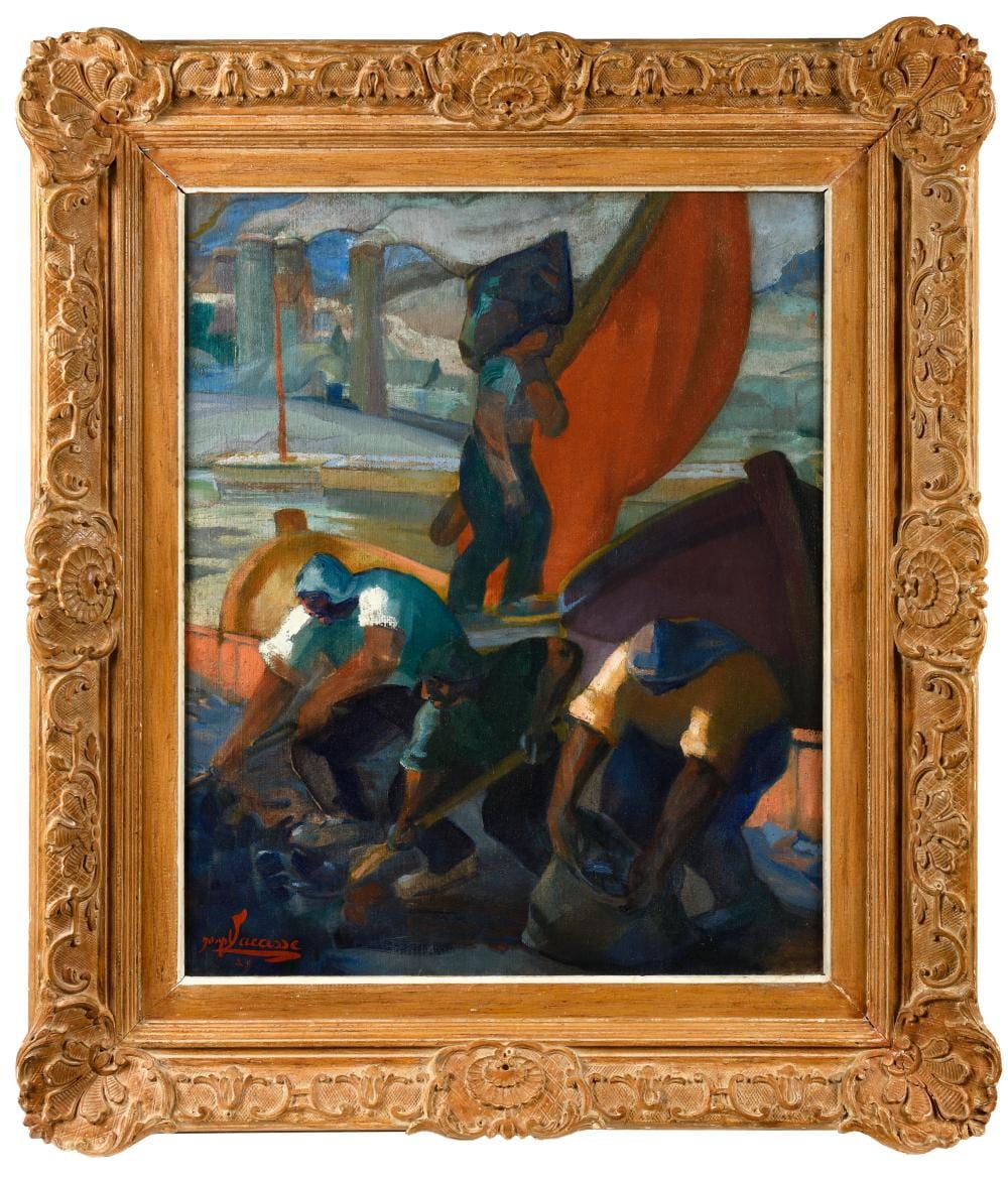 Joseph Lacasse comparable auction result: joseph lacasse 1894 1975 les charbonniers 1929