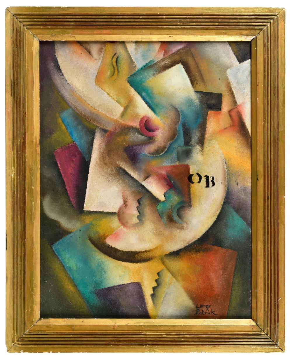 Patrick Leroy comparable auction result: patrick leroy n en 1948 composition cubiste ob