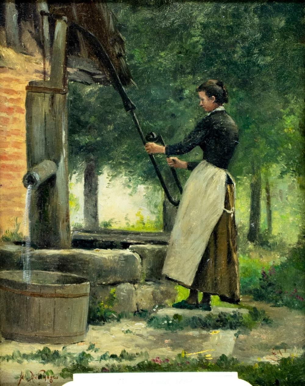 Alexis Delahogue comparable auction result: alexis auguste delahogue france 1867 1953 oil painting antique