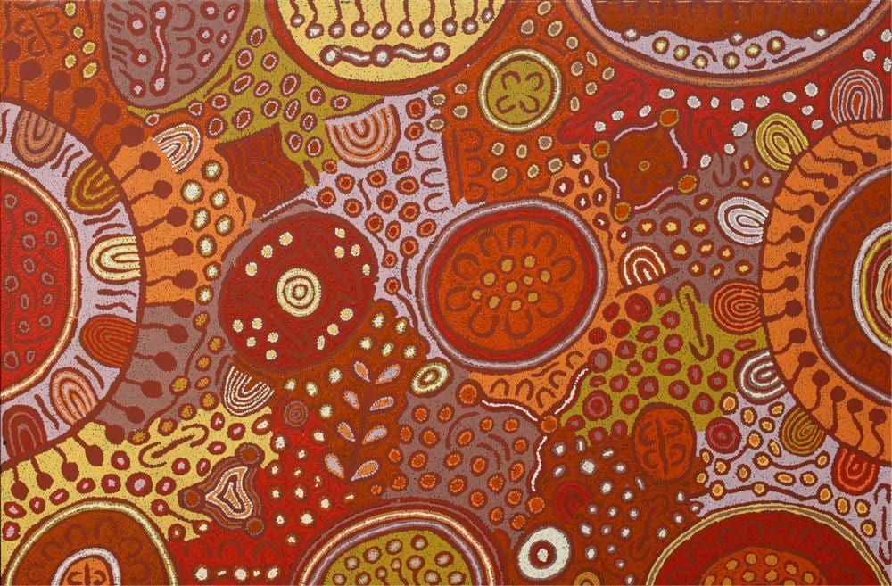 Lydia Young NAKAMARRA comparable auction result: lydia young nakamarra womens ceremony acrylic on linen 100cm x 150cm