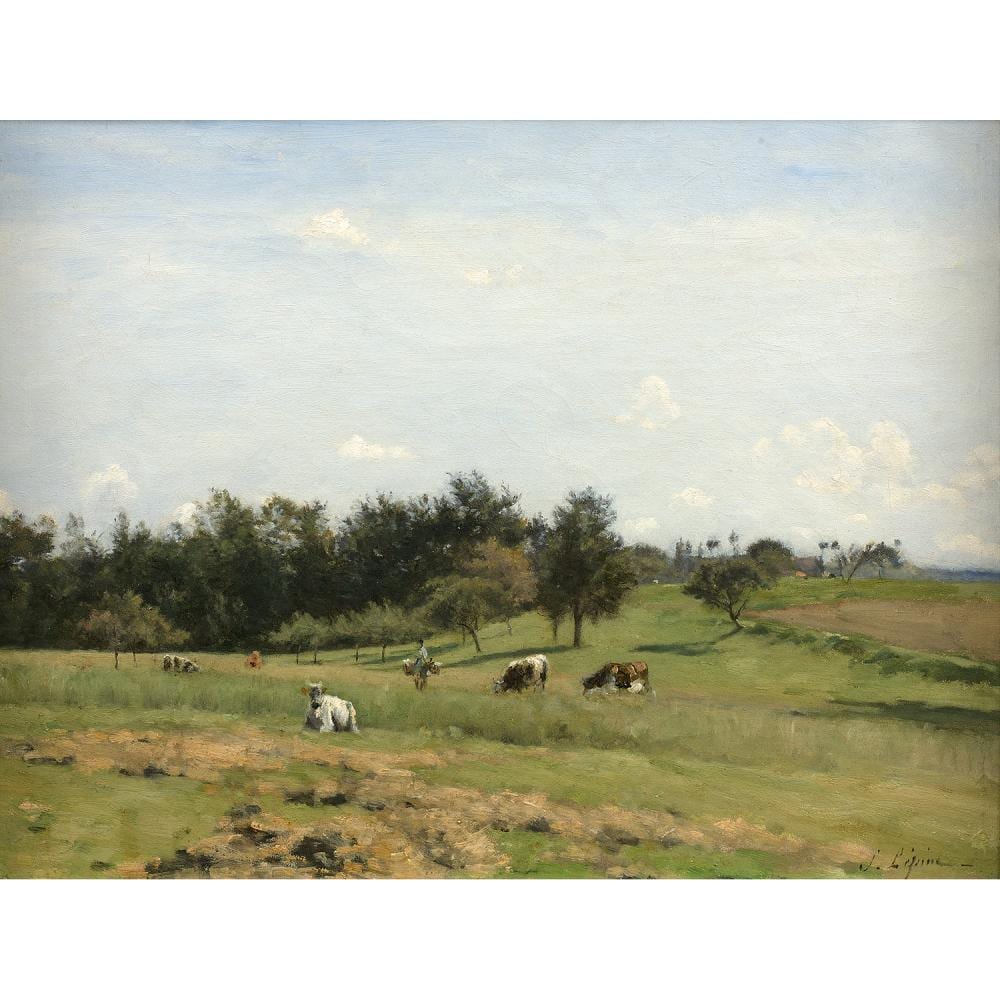 Stanislas Lépine comparable auction result: stanislas l pine caen 1835 paris 1892 p turage aux environs de caen toile d origine sign en bas droite s lepine pa