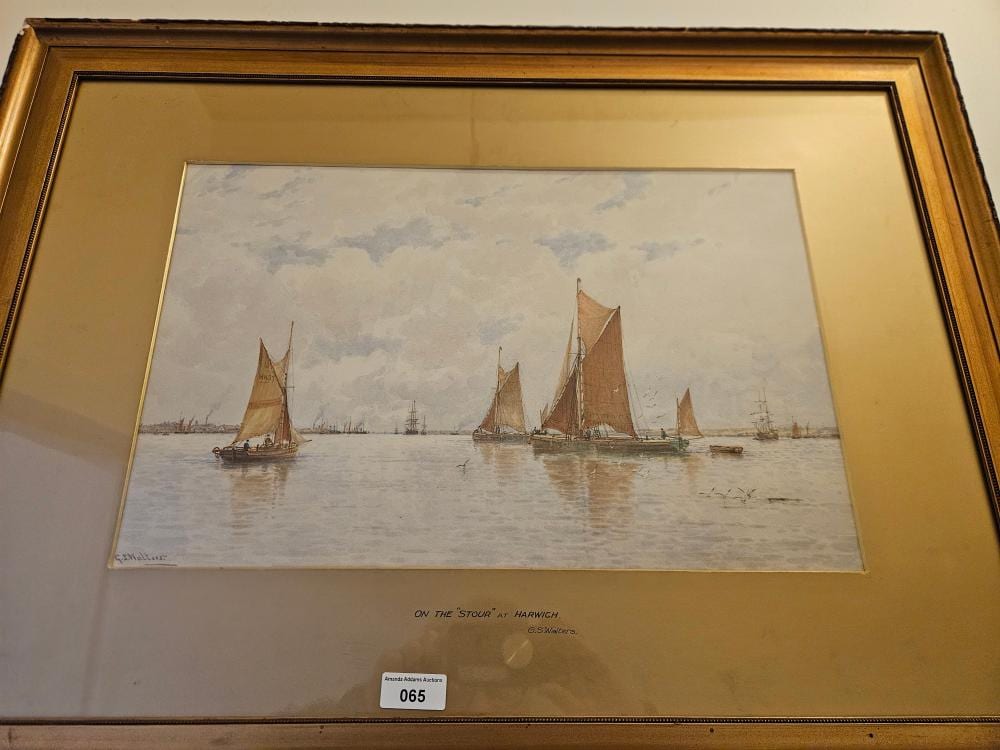George Stanfield Walters comparable auction result: george stanfield walters british 1838 1924 on the stour at harwich wat